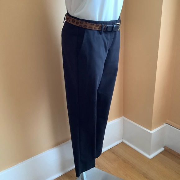 THEORY Bedina Pavia Black Tailored Ankle Trousers Size 8 - Picture 3 of 13